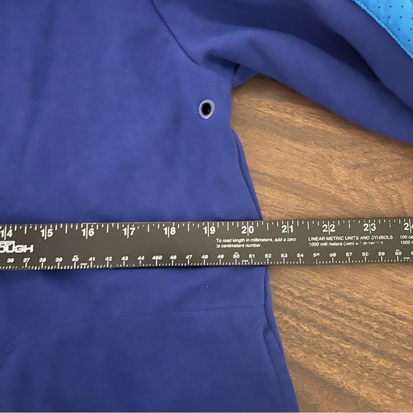 Nike‎ Blue Purple Full Zip Long Hoodie Varsity Stripe 
Workout Gym Running M - Picture 11 of 16